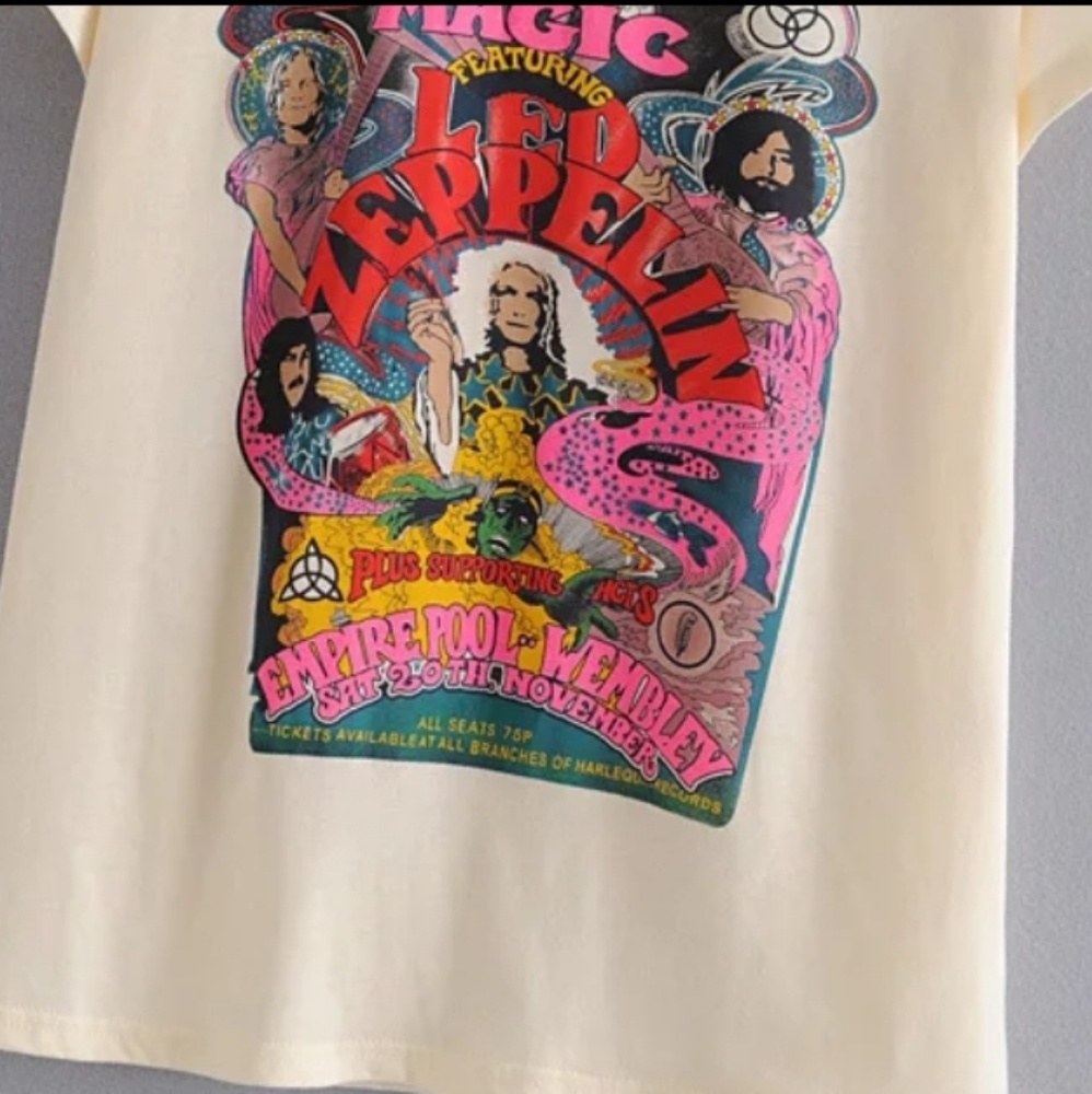 🎸🎶LED ZEPPELIN MAGIC SPELL BOHO GYPSY TOP~M~NWT - Picture 3 of 8